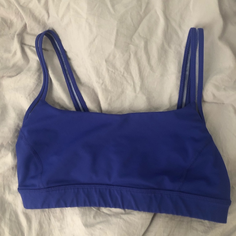 Blue lululemon sports bra